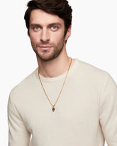 Memento Mori Skull in Full Pavé Black Diamonds, Rubies and 18K Yellow Gold, 14mm